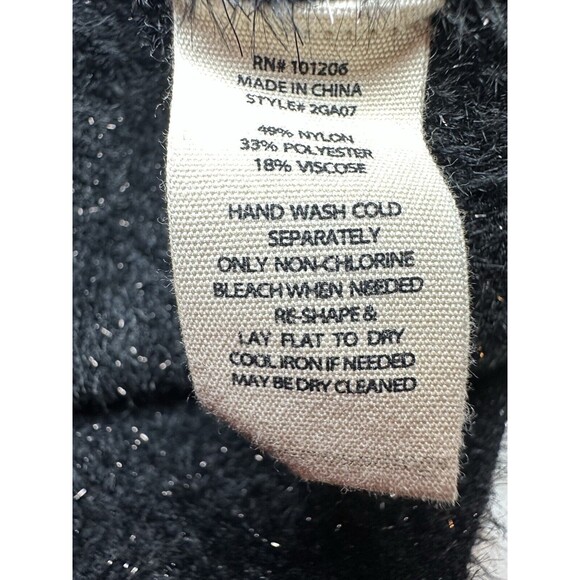Soft Surrounding Ciara Sparkle Black Sweater Cozy Fluffy Women's Size XS NWT - Picture 7 of 9